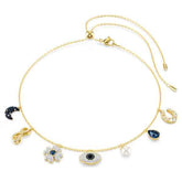 Symbolica Choker With Charms Gold Tone